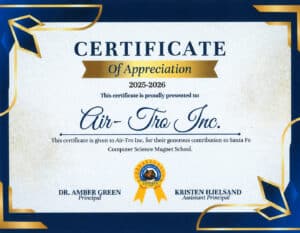 Santa Fe contribution certificate