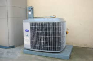 Aging outdoor AC unit at a Monrovia home